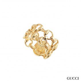 Gucci Yellow Gold Horsebit Ring